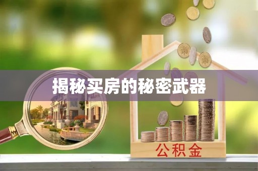 伍家岗揭秘买房的秘密武器