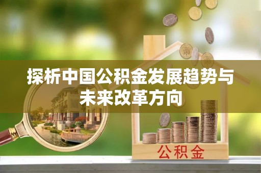 伍家岗探析中国公积金发展趋势与未来改革方向