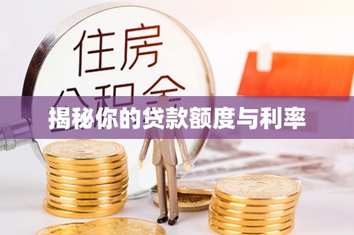 伍家岗揭秘你的贷款额度与利率