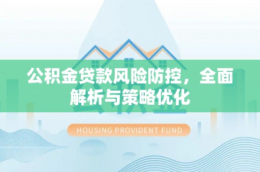 伍家岗公积金贷款风险防控，全面解析与策略优化