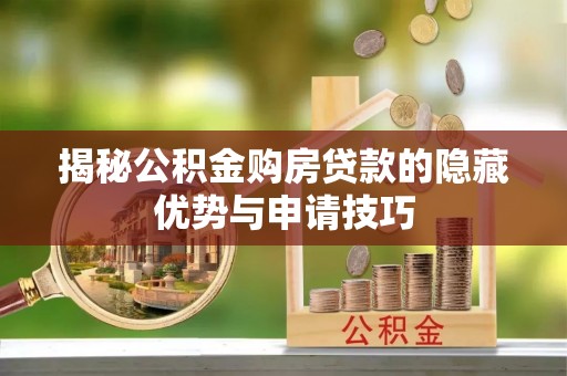 伍家岗揭秘公积金购房贷款的隐藏优势与申请技巧