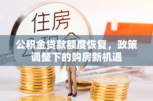 伍家岗公积金贷款额度恢复，政策调整下的购房新机遇