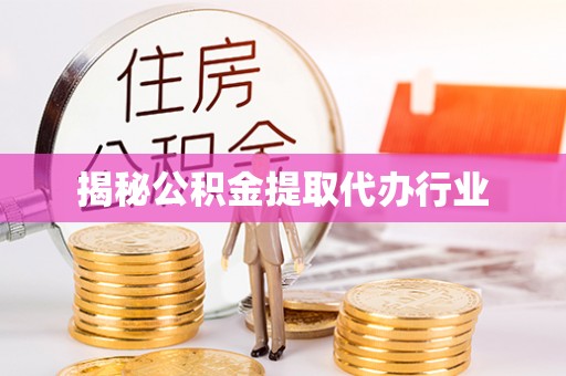 伍家岗揭秘公积金提取代办行业