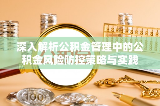 伍家岗深入解析公积金管理中的公积金风险防控策略与实践