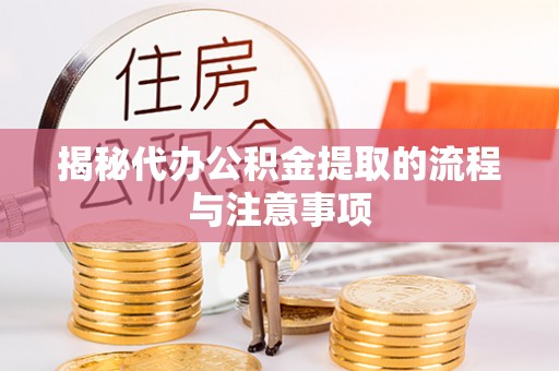 伍家岗揭秘代办公积金提取的流程与注意事项