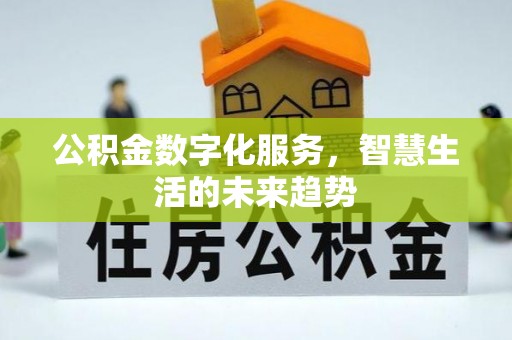 伍家岗公积金数字化服务，智慧生活的未来趋势